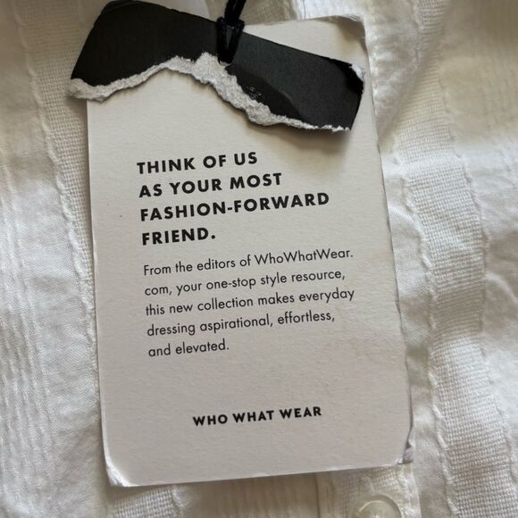 Who What Wear Top White New Button Down Womens Size Small - Picture 5 of 7